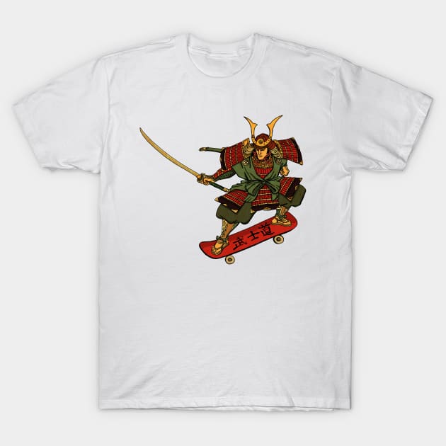 Skateboard samurai T-Shirt by Gretta Cool